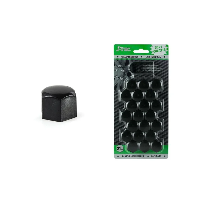 Set capace prezoane 21 mm, culoare Negru, J-TEC Set capace prezoane 21 mm, culoare Negru, J-TEC