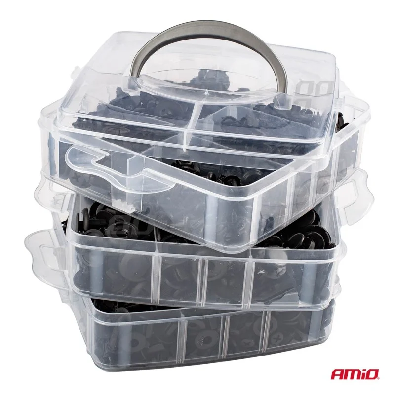 Set cleme - clipsuri reconditionare auto, 620 piese, diferite modele, AMIO