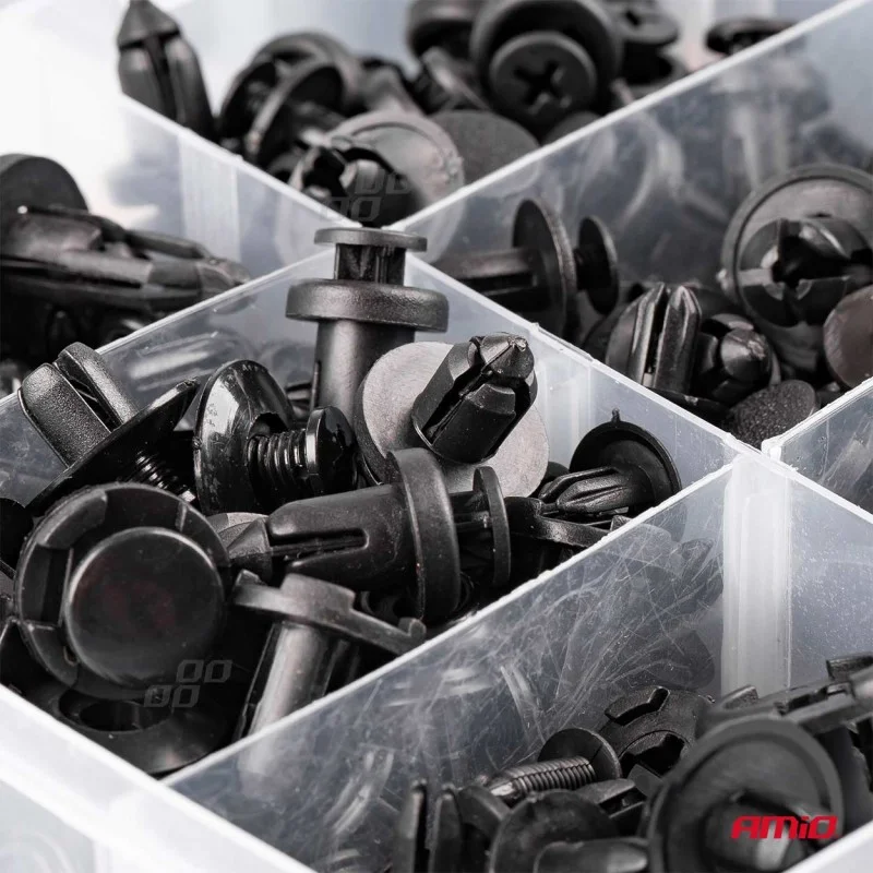 Set cleme - clipsuri reconditionare auto, 620 piese, diferite modele, AMIO