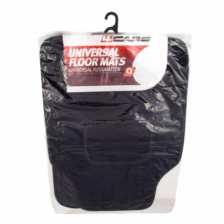Set de covorase universale din mocheta culoare neagra, 4CARS - AVX-4C-94319 - 4CARS