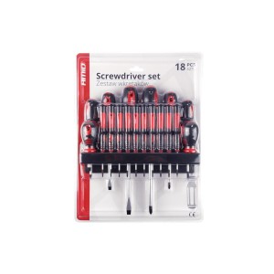 Set de surubelnite cu suport de perete 18 buc, AMIO