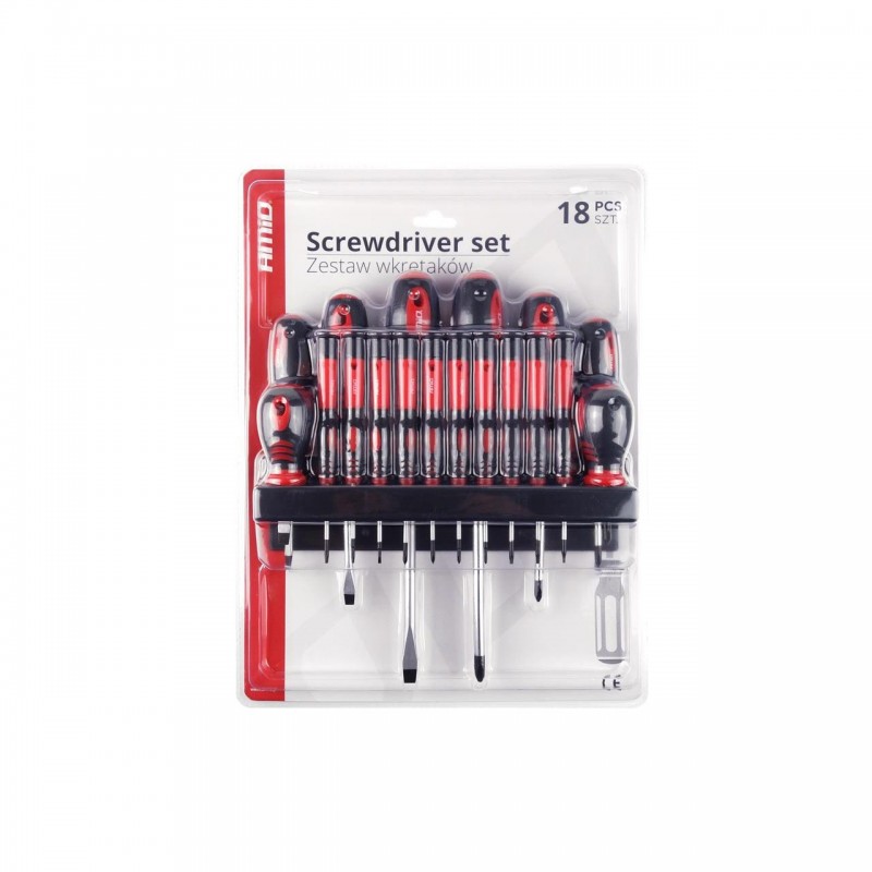 Set de surubelnite cu suport de perete 18 buc, AMIO