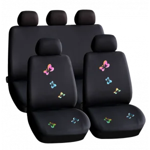 Set huse scaun auto ieftine, Universale 9 piese, model BUTTERFLY