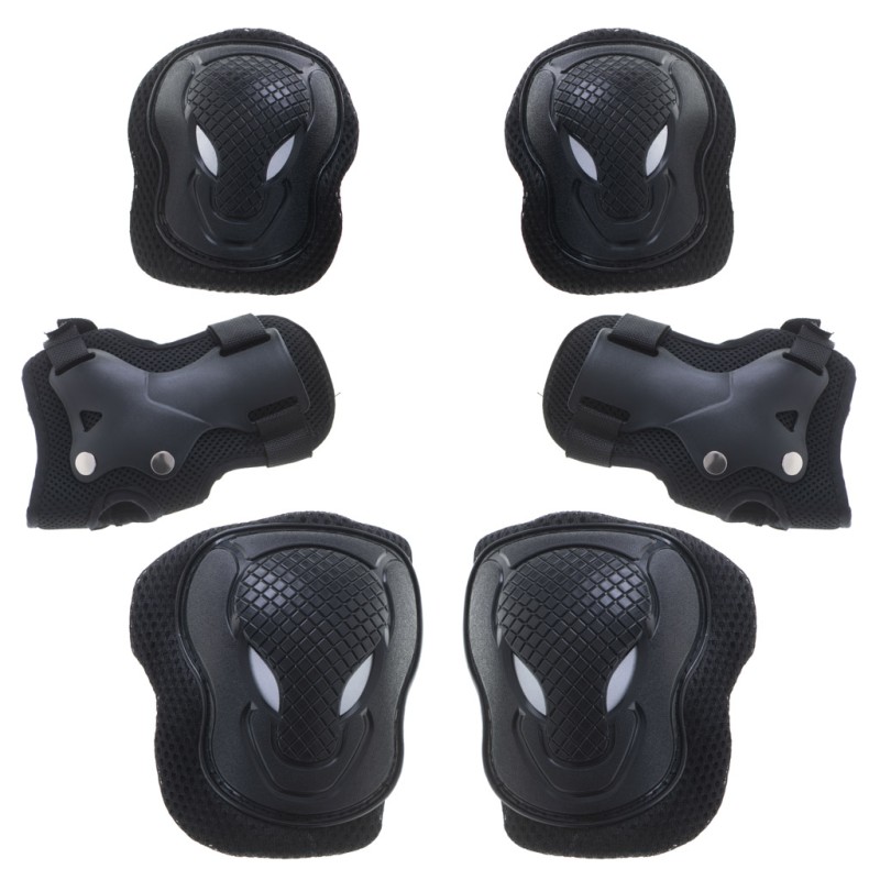 Set pentru copii, 6 x protectii pentru genunchi, coate si incheieturi (bicicleta, role, skateboard, patine) - AVX-KX5069 - AVEX