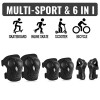 Set pentru copii, 6 x protectii pentru genunchi, coate si incheieturi (bicicleta, role, skateboard, patine) - AVX-KX5069 - AVEX