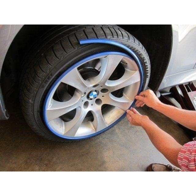 Set protectie jante, calitate Premium, 4 inele din plastic, culoare ROSU - AVX-T2394-1 - AVEX