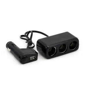 Splitter bricheta auto SOC2 3+1 USB, AMIO