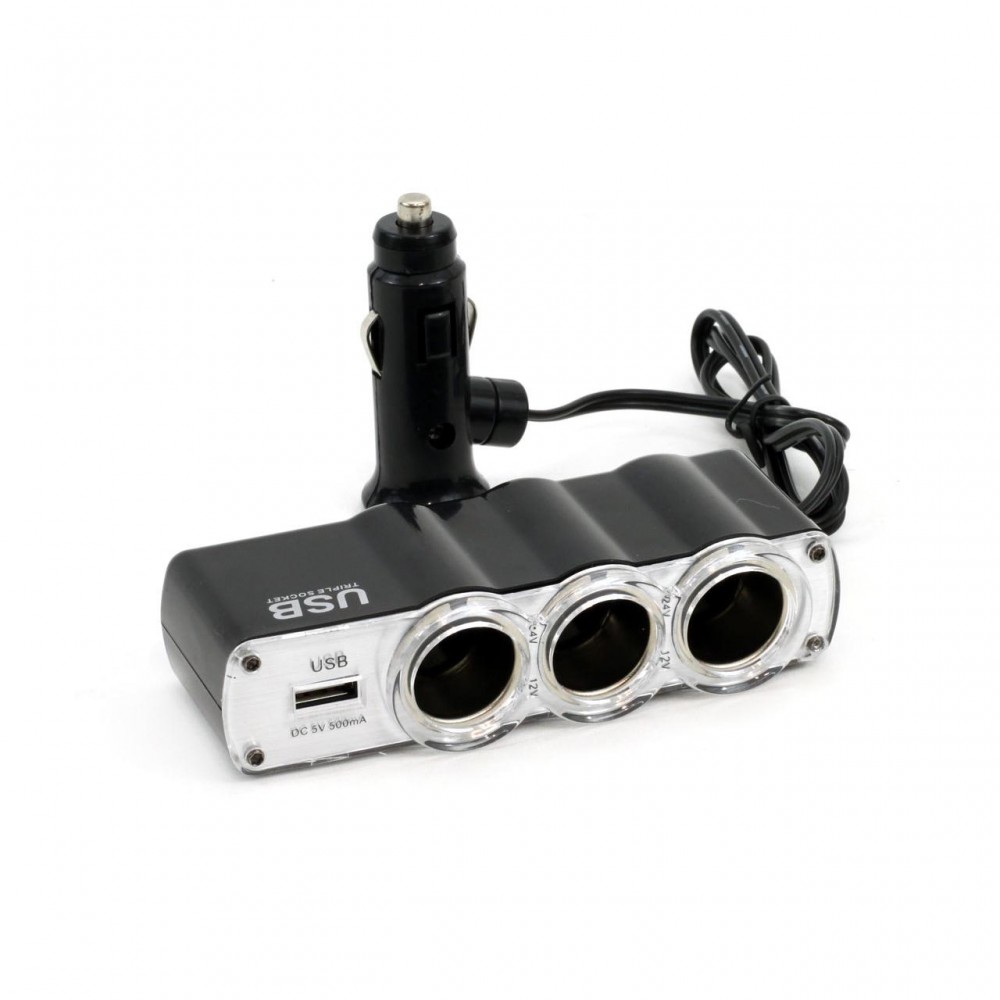 Splitter bricheta auto SOC4 3+1 USB - AVX-AM01031 - AMIO