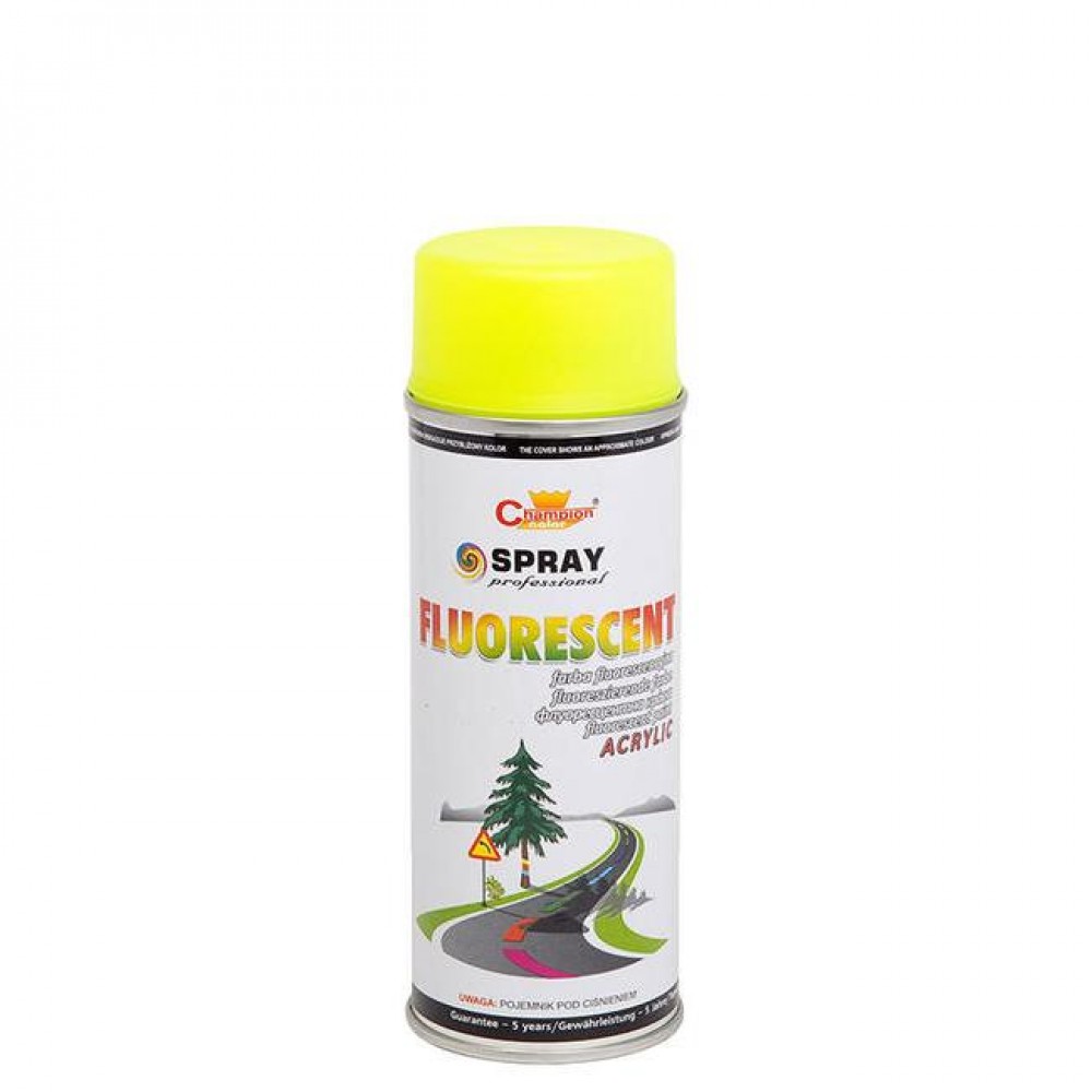 Spray Vopsea Fluorescent 400ml Galben Champion Color - AVX-CHP111 - CHAMPION COLOR