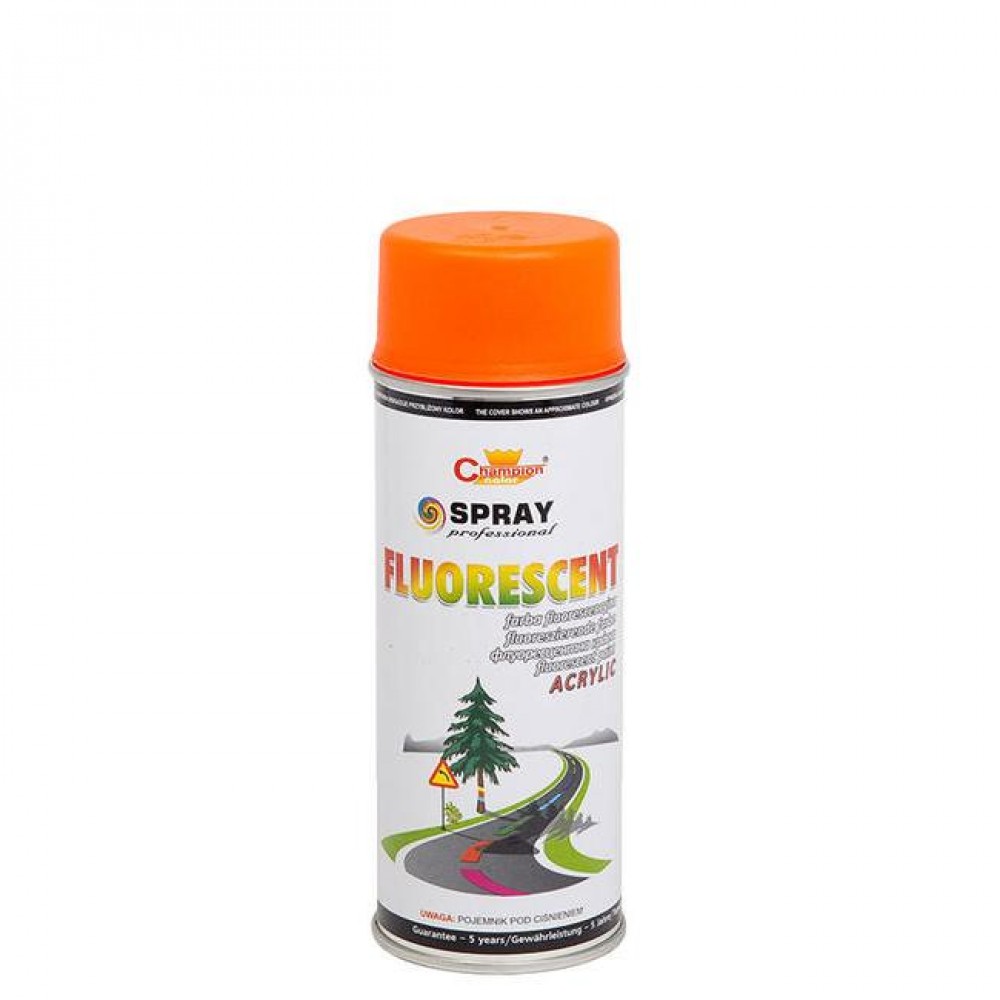 Spray Vopsea Fluorescent 400ml Portocaliu Champion Color - AVX-CHP112 - CHAMPION COLOR