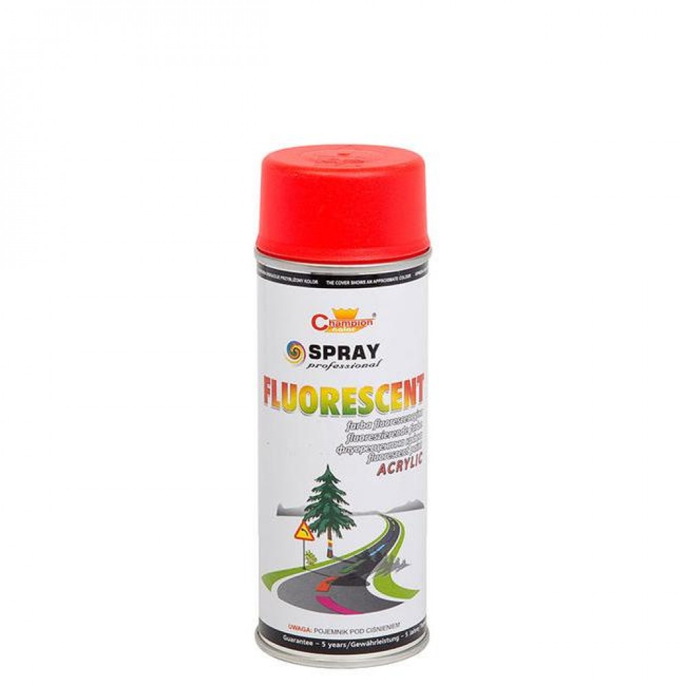 Spray Vopsea Fluorescent 400ml Rosu Champion Color - AVX-CHP113 - CHAMPION COLOR