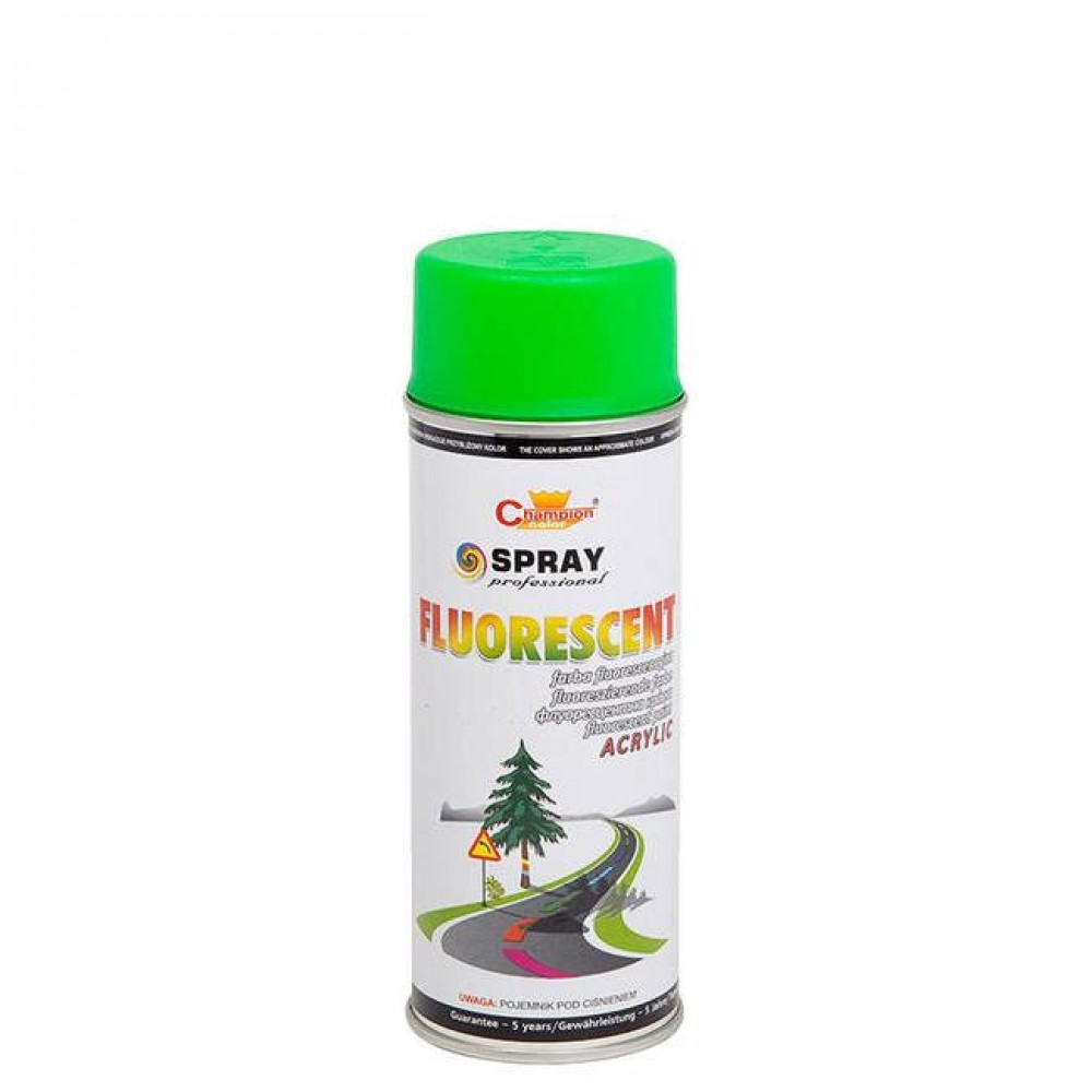 Spray Vopsea Fluorescent 400ml Verde Champion Color - AVX-CHP114 - CHAMPION COLOR