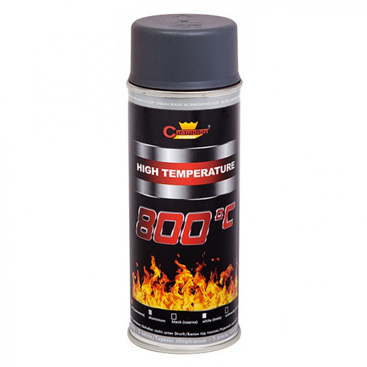 Spray Vopsea Rezistenta Termic pentru Etrieri, culoare Antracit, 400ml, Champion Color, 800 °C - AVX-T4913 - AVEX