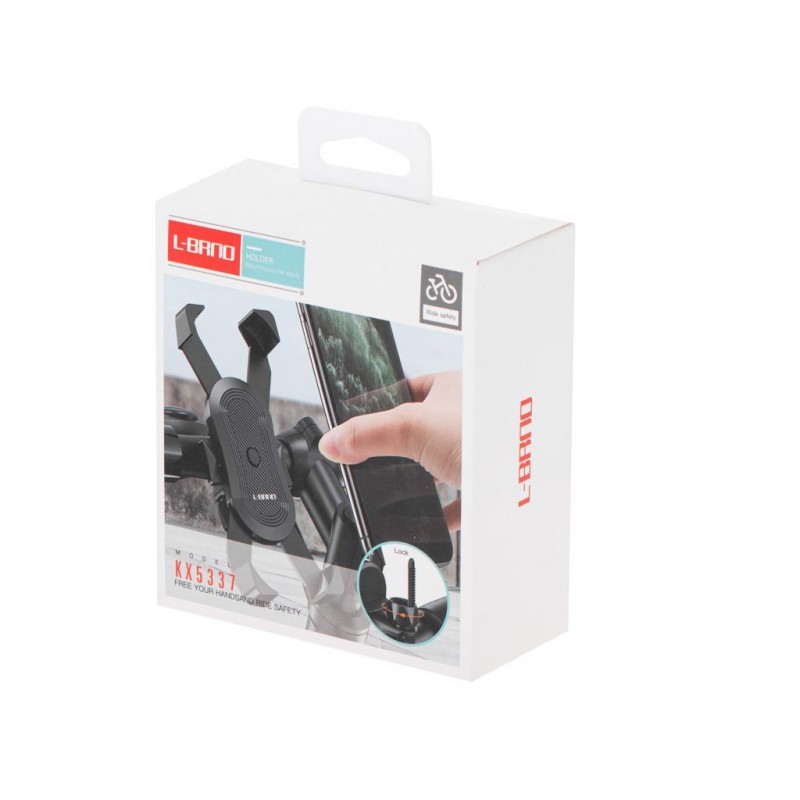 Suport Telefon cu 4 brate, montaj pe Motocicleta sau Bicicleta, culoare Neagra - AVX-KX5337 - AVEX