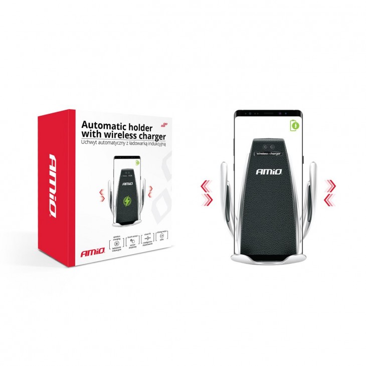 Suport auto inteligent pentru telefon cu incarcare wireless PHW-01 - AVX-AM02160 - AMIO