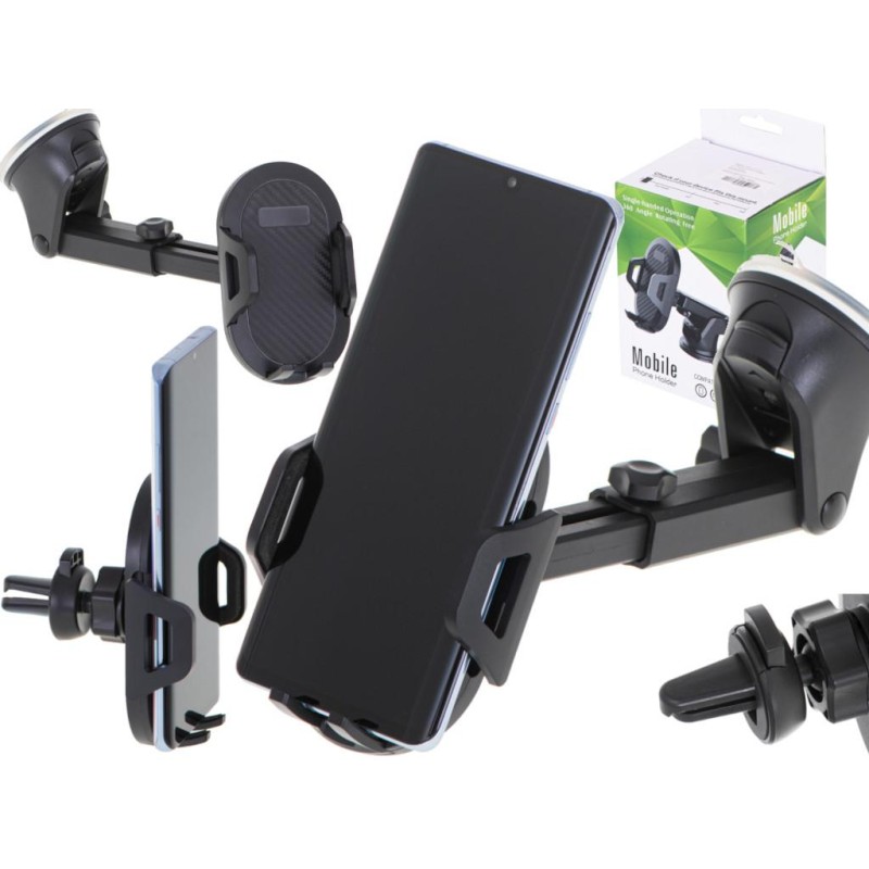 Suport de telefon 2in1 cu prindere in parbriz sau grila de ventilatie - AVX-KX5340_2 - AVEX