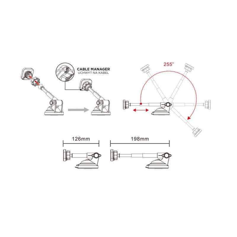 Suport magnetic auto pentru telefon Premium HOLD-14 - AVX-AM02185 - AMIO