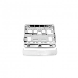 Suport numar inmatriculare cromat pentru scooter 11.4 x 14cm