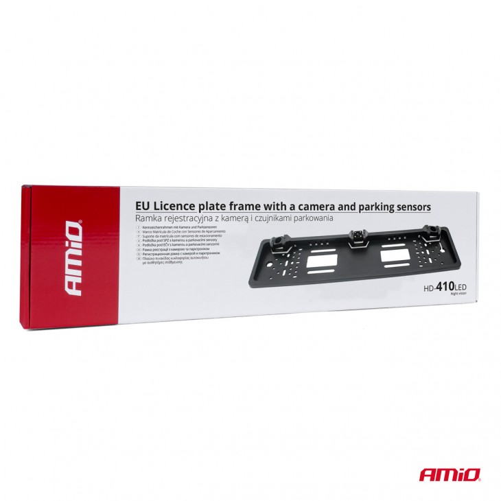 Suport numar inmatriculare cu Camera Video Night Vision si 2 senzori de parcare - AVX-AM03544 - AMIO