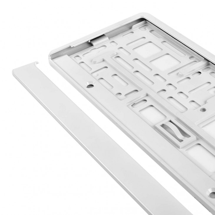 Suport numar inmatriculare din plastic, calitate Premium, culoare ALBA - AVX-AM71780BI - AMIO
