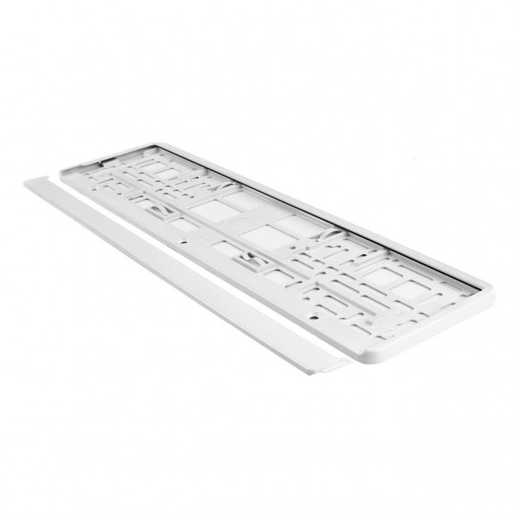 Suport numar inmatriculare din plastic, calitate Premium, culoare ALBA - AVX-AM71780BI - AMIO