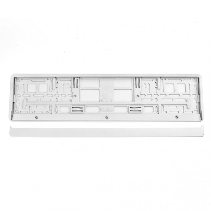 Suport numar inmatriculare din plastic, calitate Premium, culoare ALBA - AVX-AM71780BI - AMIO