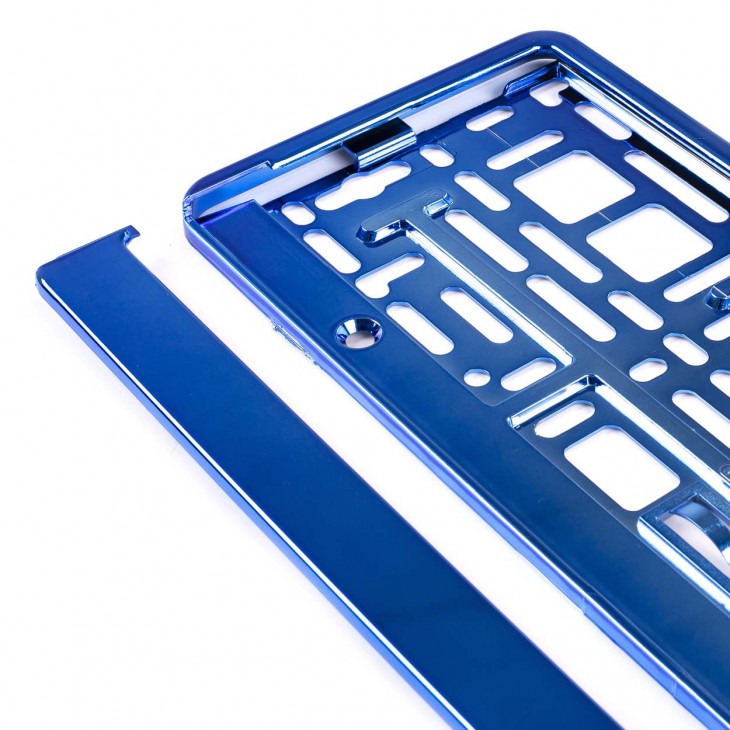 Suport numar inmatriculare din plastic, calitate Premium, culoare ALBASTRA - AVX-AM01170N - AMIO
