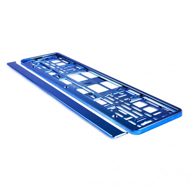 Suport numar inmatriculare din plastic, calitate Premium, culoare ALBASTRA - AVX-AM01170N - AMIO