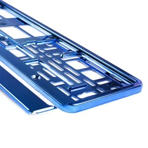 Suport numar inmatriculare din plastic, calitate Premium, culoare ALBASTRA, AMIO