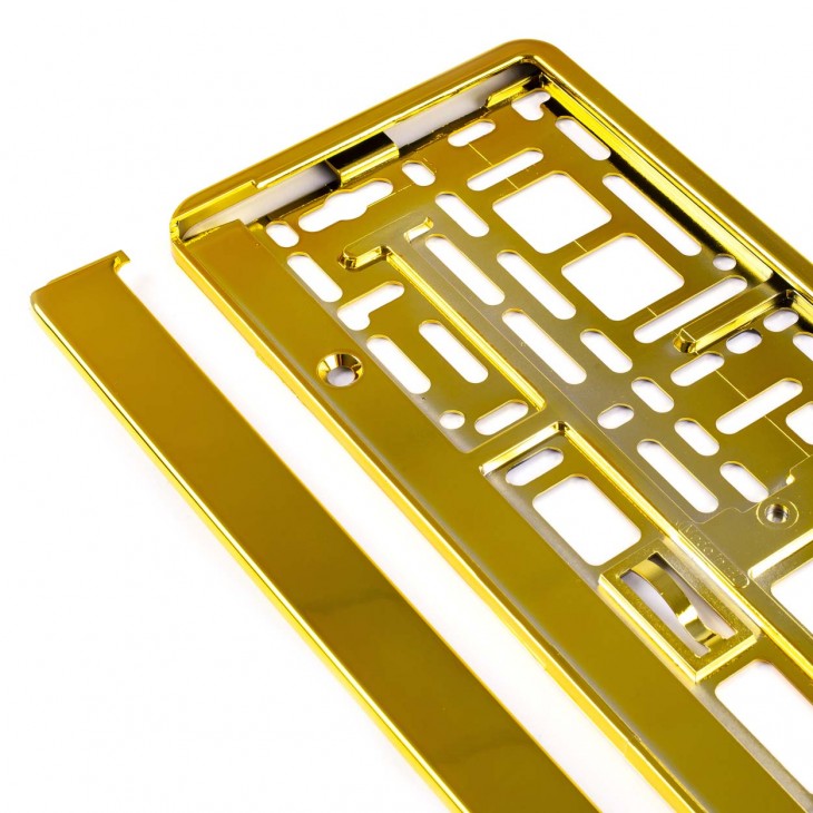 Suport numar inmatriculare din plastic, calitate Premium, culoare AURIU - AVX-AM01170ZL - AMIO