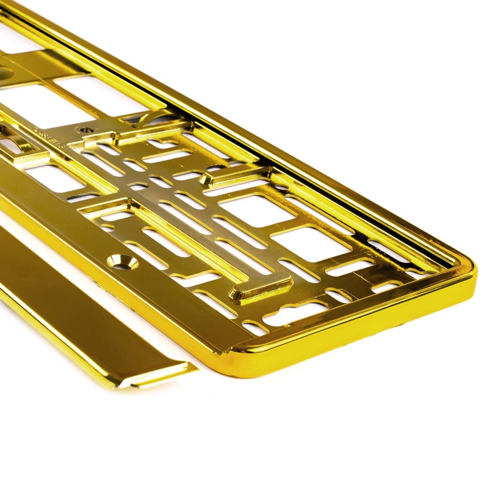 Suport numar inmatriculare din plastic, calitate Premium, culoare AURIU - AVX-AM01170ZL - AMIO