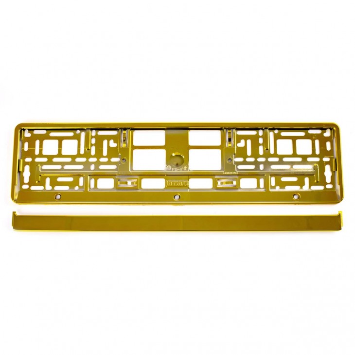 Suport numar inmatriculare din plastic, calitate Premium, culoare AURIU - AVX-AM01170ZL - AMIO