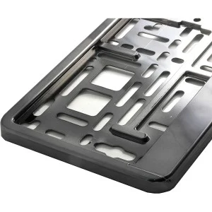 Suport numar inmatriculare din plastic, calitate Premium, culoare GRAFIT, AMIO