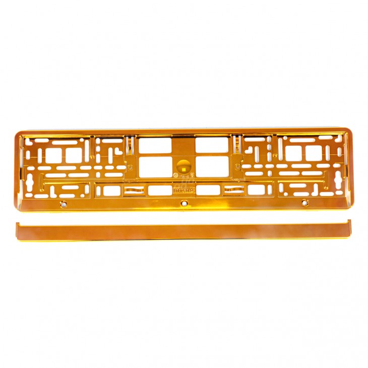 Suport numar inmatriculare din plastic, calitate Premium, culoare ORANGE - AVX-AM01170P - AMIO