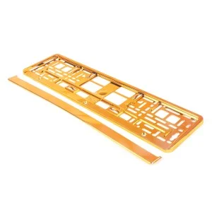 Suport numar inmatriculare din plastic, calitate Premium, culoare ORANGE, AMIO