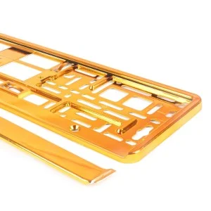 Suport numar inmatriculare din plastic, calitate Premium, culoare ORANGE, AMIO