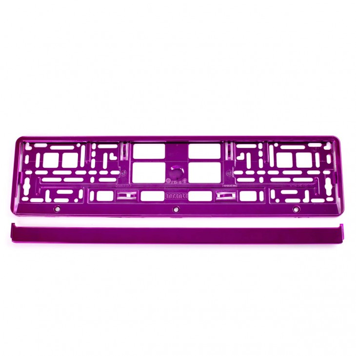 Suport numar inmatriculare din plastic, calitate Premium, culoare ROZ - AVX-AM01170R - AMIO