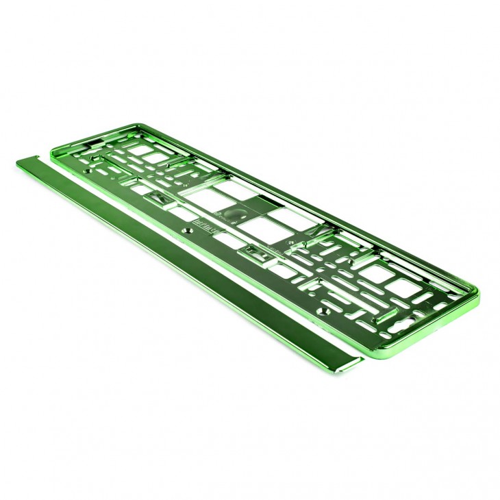 Suport numar inmatriculare din plastic, calitate Premium, culoare VERDE - AVX-AM01170Z - AMIO
