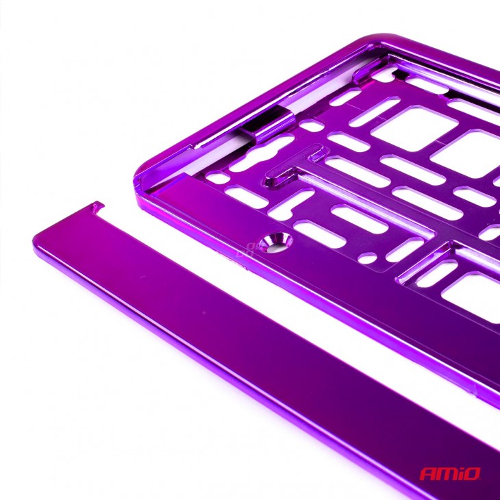 Suport numar inmatriculare din plastic, calitate Premium, culoare VIOLET - AVX-AM01170F - AMIO