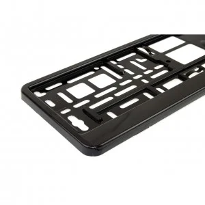 Suport numar inmatriculare negru lucios, AMIO