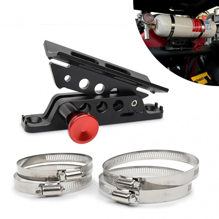 Suport universal pentru Extinctor, Stingator, cu prindere pe rollbar sau cabina, destinatie ATV, SSV, UTV, Off-Road - AVX-T091023-12 - AVEX