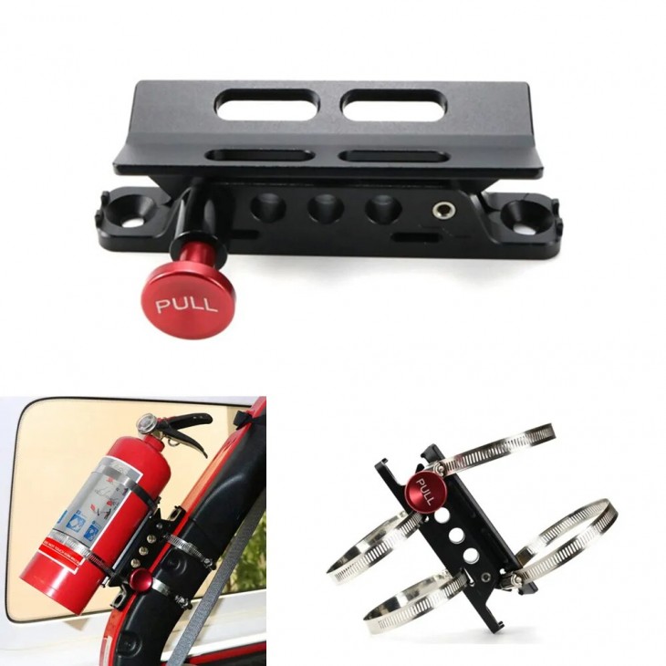 Suport universal pentru Extinctor, Stingator, cu prindere pe rollbar sau cabina, destinatie ATV, SSV, UTV, Off-Road - AVX-T091023-12 - AVEX