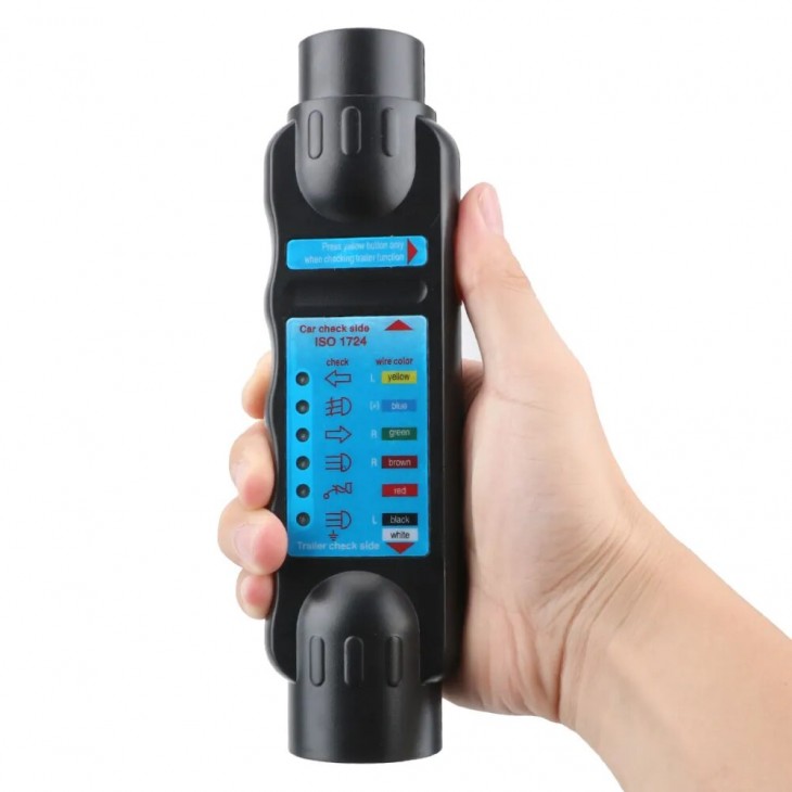 Tester Profesional pentru prize, fise si instalatii electrice remorca cu adaptoare 13/7 si 7/13 - AVX-AM03225 - AMIO