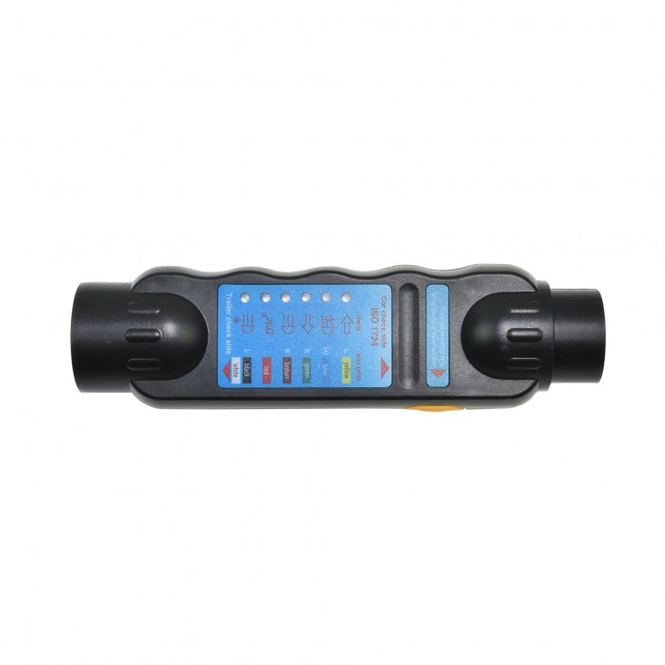 Tester Profesional pentru prize, fise si instalatii electrice remorca cu adaptoare 13/7 si 7/13 - AVX-AM03225 - AMIO