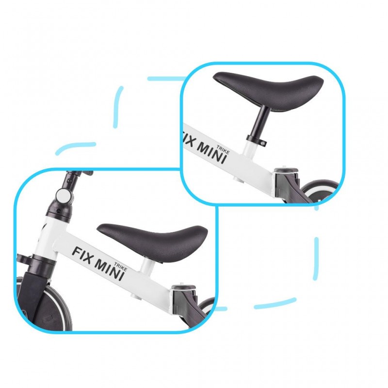 Tricicleta TRIKE FIX MINI, 3in1 adaptabila, culoare Alba