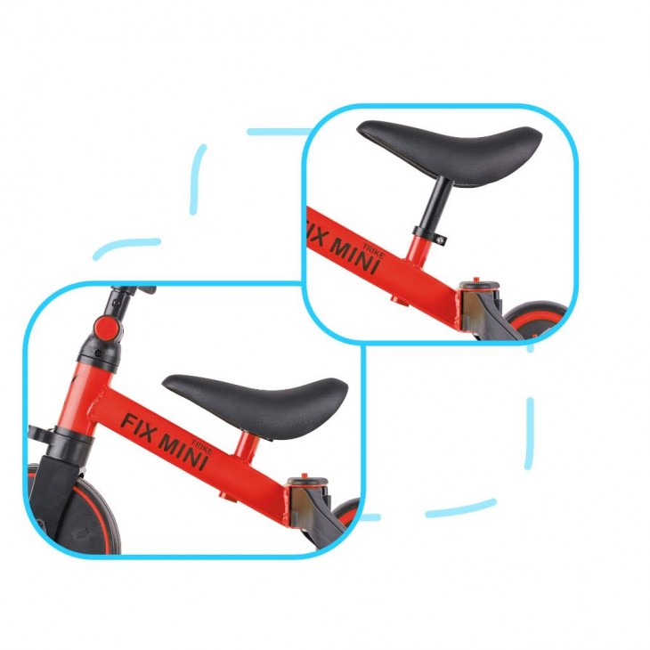 Tricicleta TRIKE FIX MINI, 3in1 adaptabila, culoare Rosie - AVX-KX5377_2 - AVEX