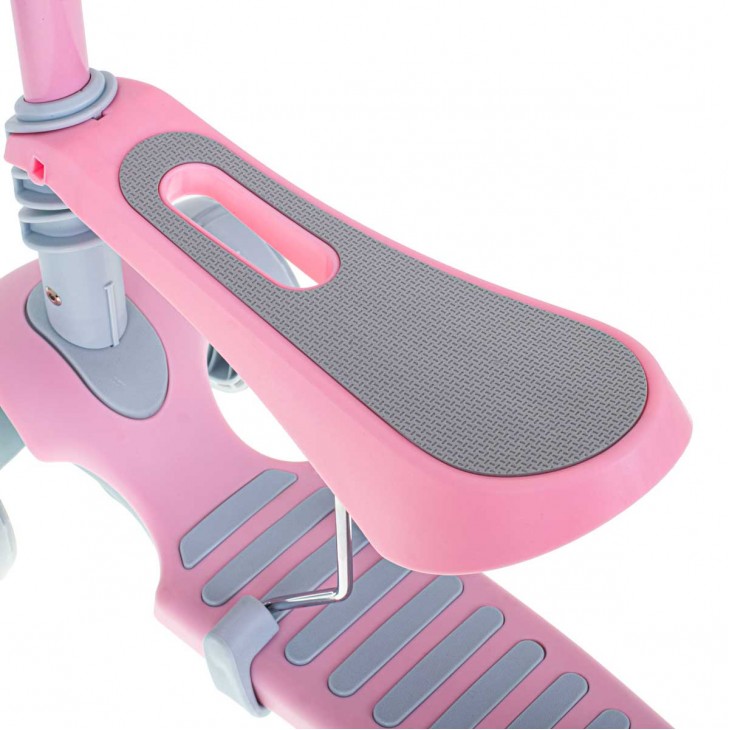 Tricicleta + Trotineta + Skateboard (3in1) roti iluminate LED - ROZ - AVX-K6626 - AVEX