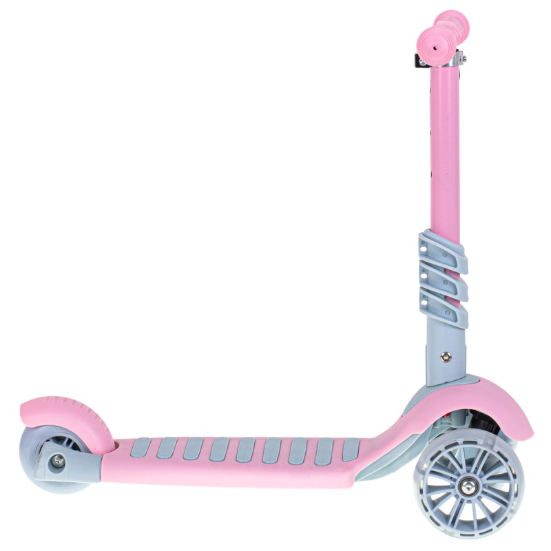 Tricicleta + Trotineta + Skateboard (3in1) roti iluminate LED - ROZ - AVX-K6626 - AVEX