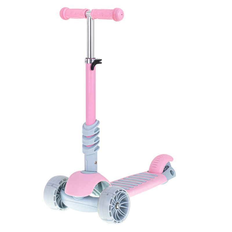 Tricicleta + Trotineta + Skateboard (3in1) roti iluminate LED - ROZ - AVX-K6626 - AVEX