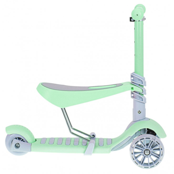 Tricicleta + Trotineta + Skateboard (3in1) roti iluminate LED - VERDE - AVX-K6625 - AVEX